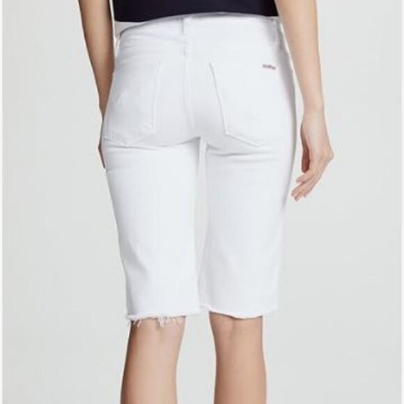 HUDSON Women's Amelia Mid Rise Knee Short Optical White Sz 27 EUC MSRP $145 - Picture 3 of 12